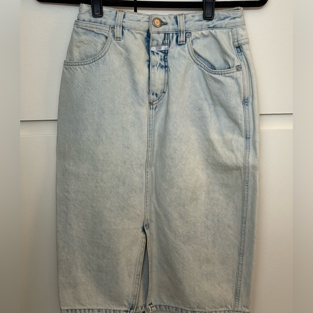 Mid Jean Skirt